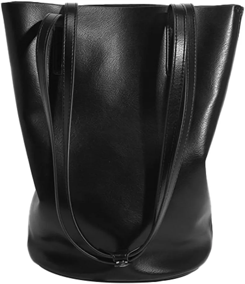 Epsion Bucket Bags for Women Purses and Handbags PU Vegan Leather Tote Bag Shoulder Bag Slouchy Purse