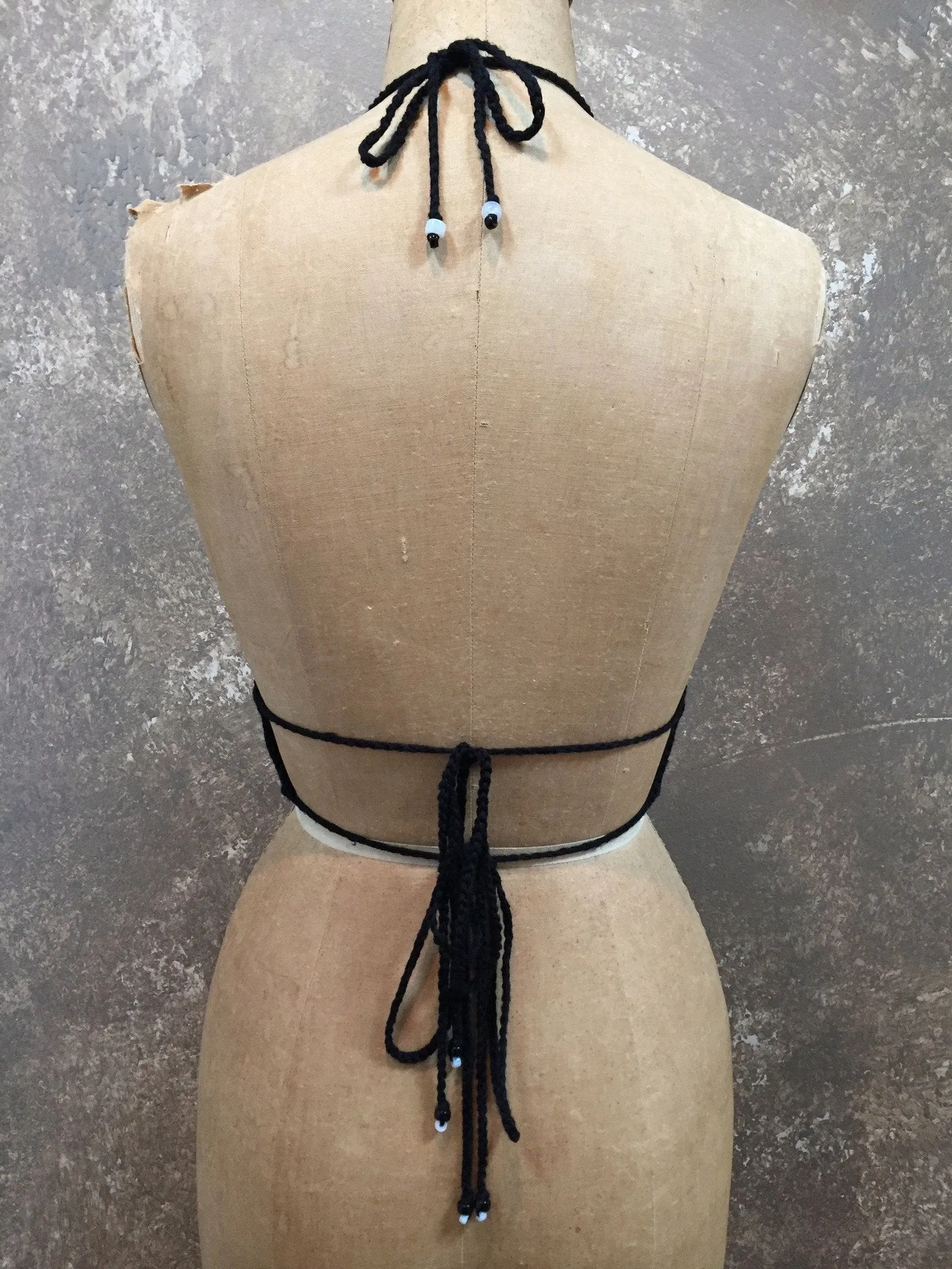 Erica Simmers Black Netted Crop Top
