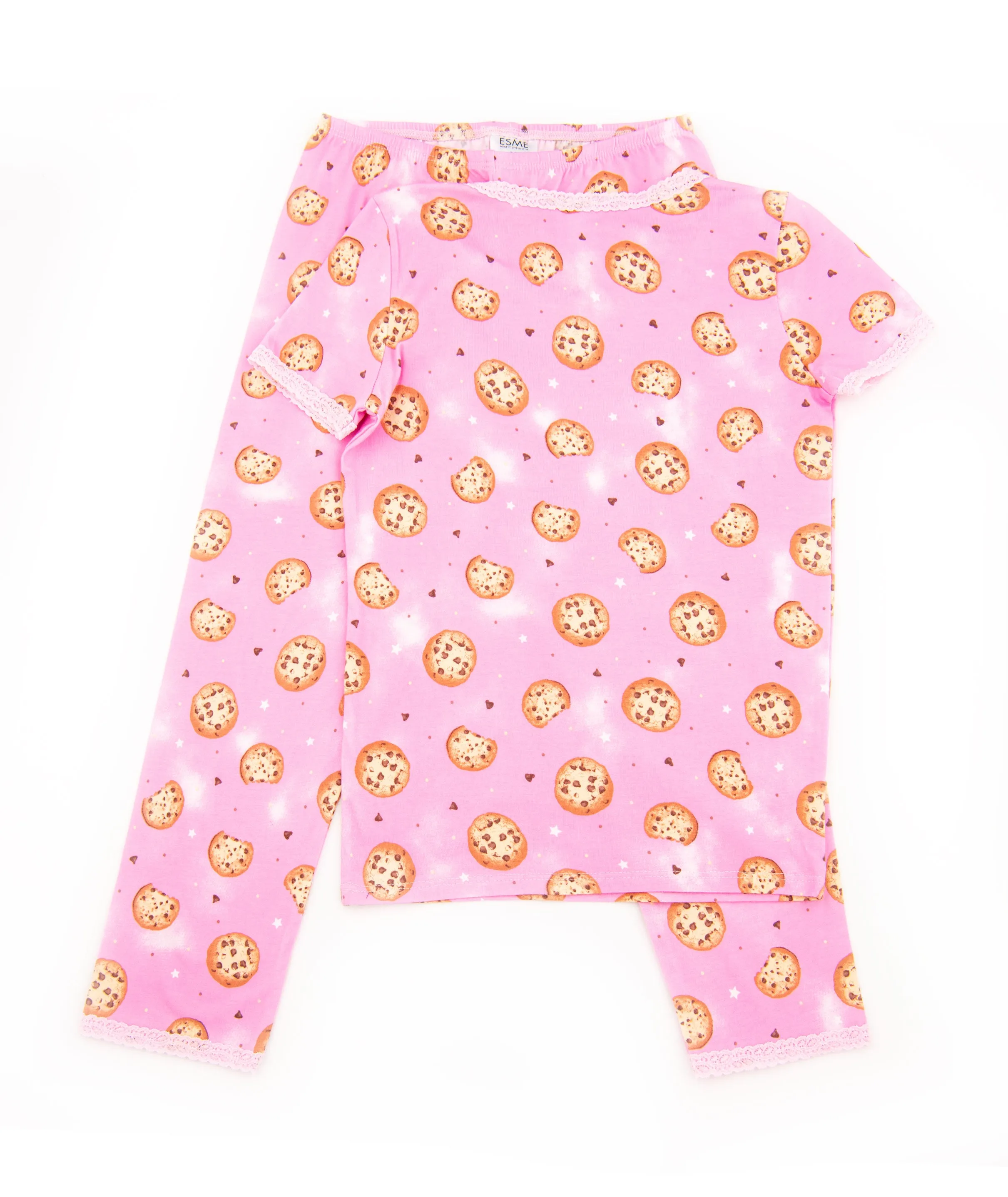 Esme Girls Cookie Bubblegum Short Sleeve Top/Pants