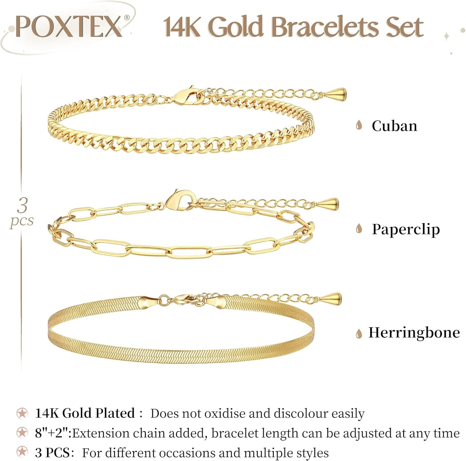Extra Large Anklets for Women Large Ankle, 14K Real Gold Dainty Anklets for Women Waterproof, 10" 2" Adjustable Large Ankle Bracelets for Women Plus Size, Ankle Bracelets for Women Trendy