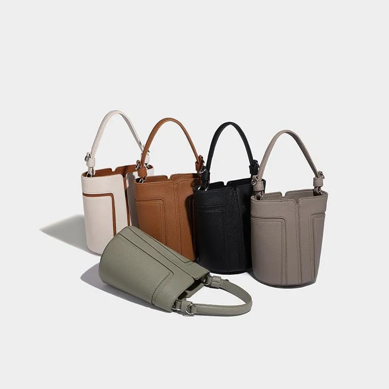 Fashion Bucket Bag for Women - Trendy Tote Shoulder Purse with Adjustable Strap Slouchy Bag Crossbody Shoulder Purse