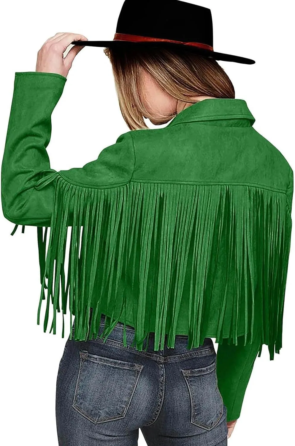 Faux Leather Jackets for Women 2025 Fashion Moto Biker Jacket Fall Winter Fringe Cowboy Cropped Jacket Cool Cardigan