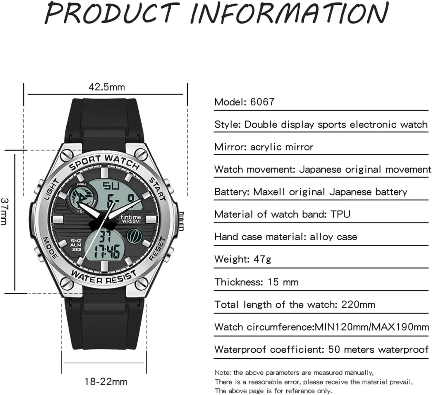 findtime Womens Digital Watch Sport Waterproof Watch Analog Military Tactical Watches LED Backlight Alarm Stopwatch Wrist Watches