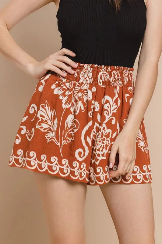 finley shorts - rust
