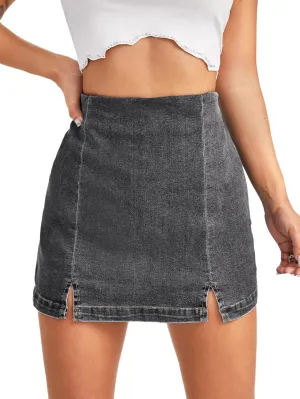 High-Waist Denim Shorts