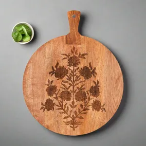 Flower Cluster Wood Serving Board