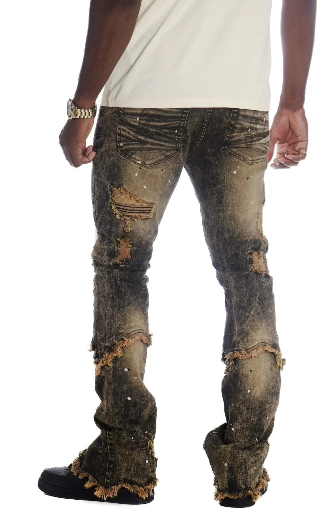 Frost Originals 'Rogue' Stacked Denim (Olive) F1788