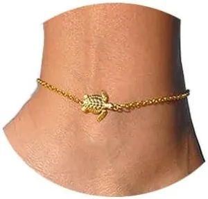 FUTIMELY Sea Turtle Anklets for Women Adjustable Gold Turtle Anklets Beach Ankle Chain Fashion Bracelets Jewelry Gift for Women