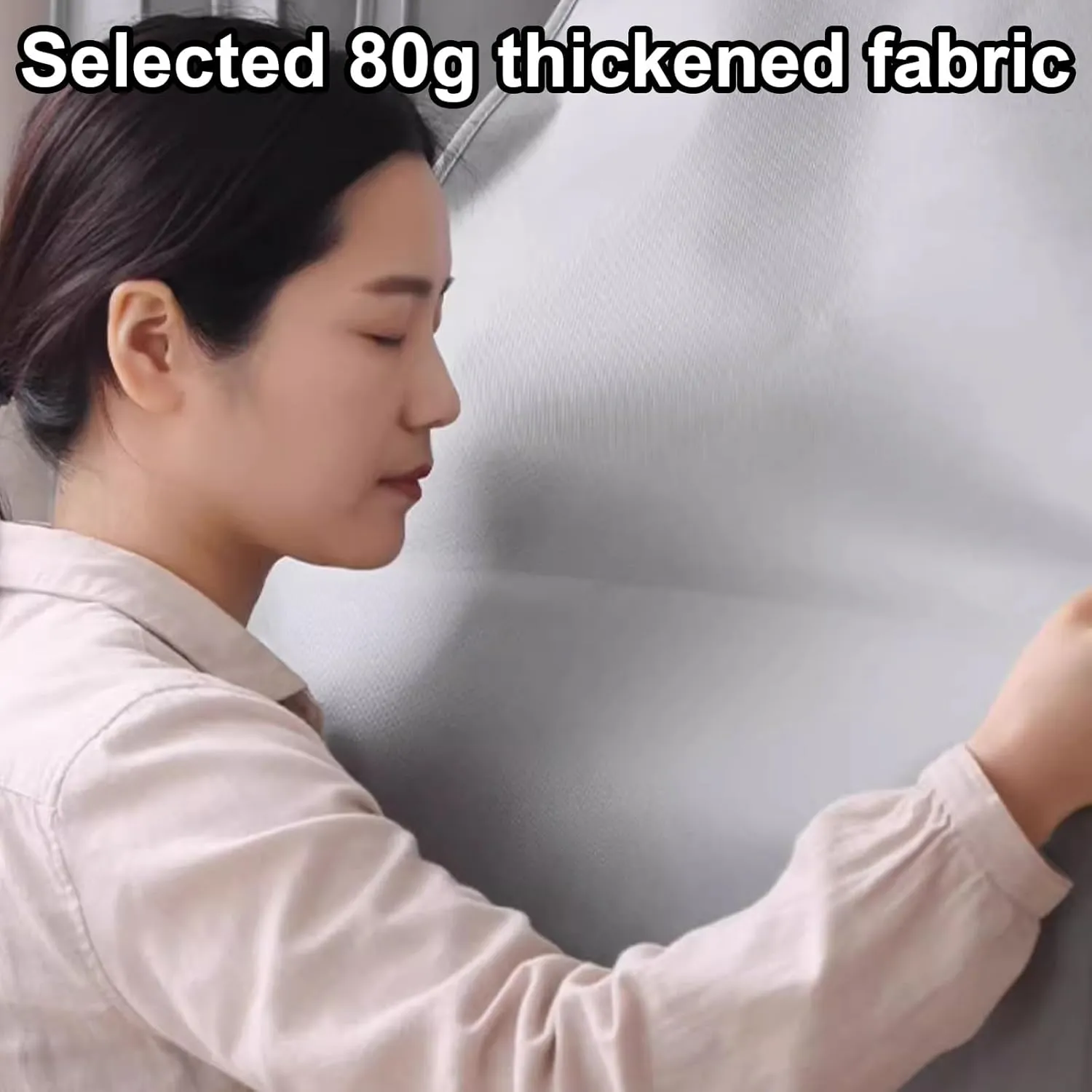Garment Bags for Hanging Clothes with Clear Window, Dress Bag with Zipper, Sealed Completely, Side Zip Opening, for Closet Storage and Travel, 5 Pack(Gray,60x11x130cm)