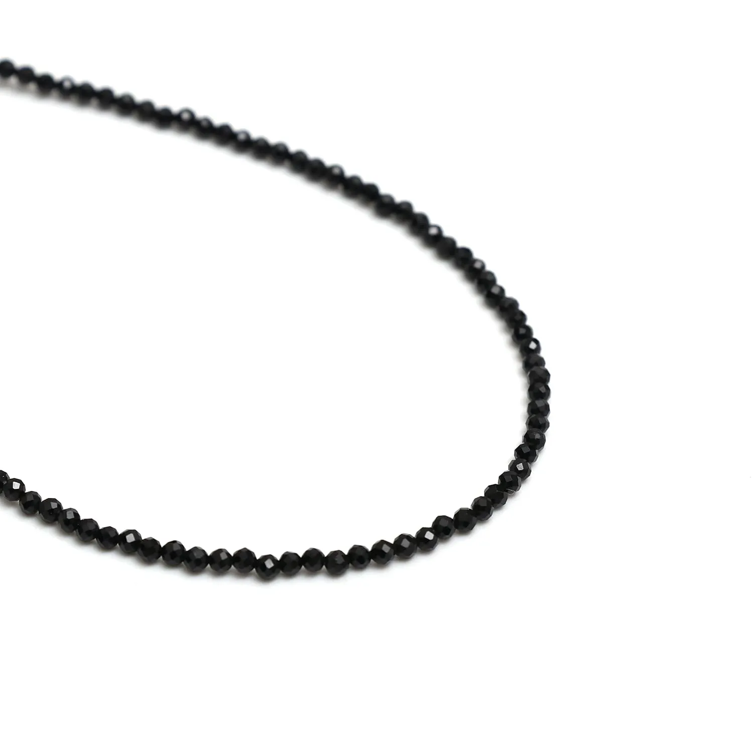 Gempires Black Tourmaline Anklet for Women, Tourmaline Beads, Handmade Anklets, Healing Crystal Anklets for Women, Silver Plated Adjustable Chain 9 inches (2 inch extender)