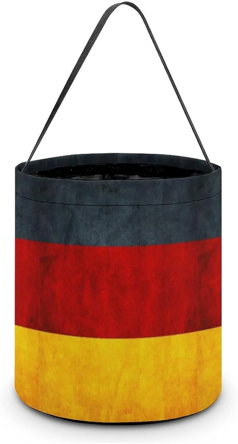 German Flag Funny Easter Egg Bags Trick-o-r-Treat Tote Bag Reusable Bucket Storage Basket Handbag Party Novelty