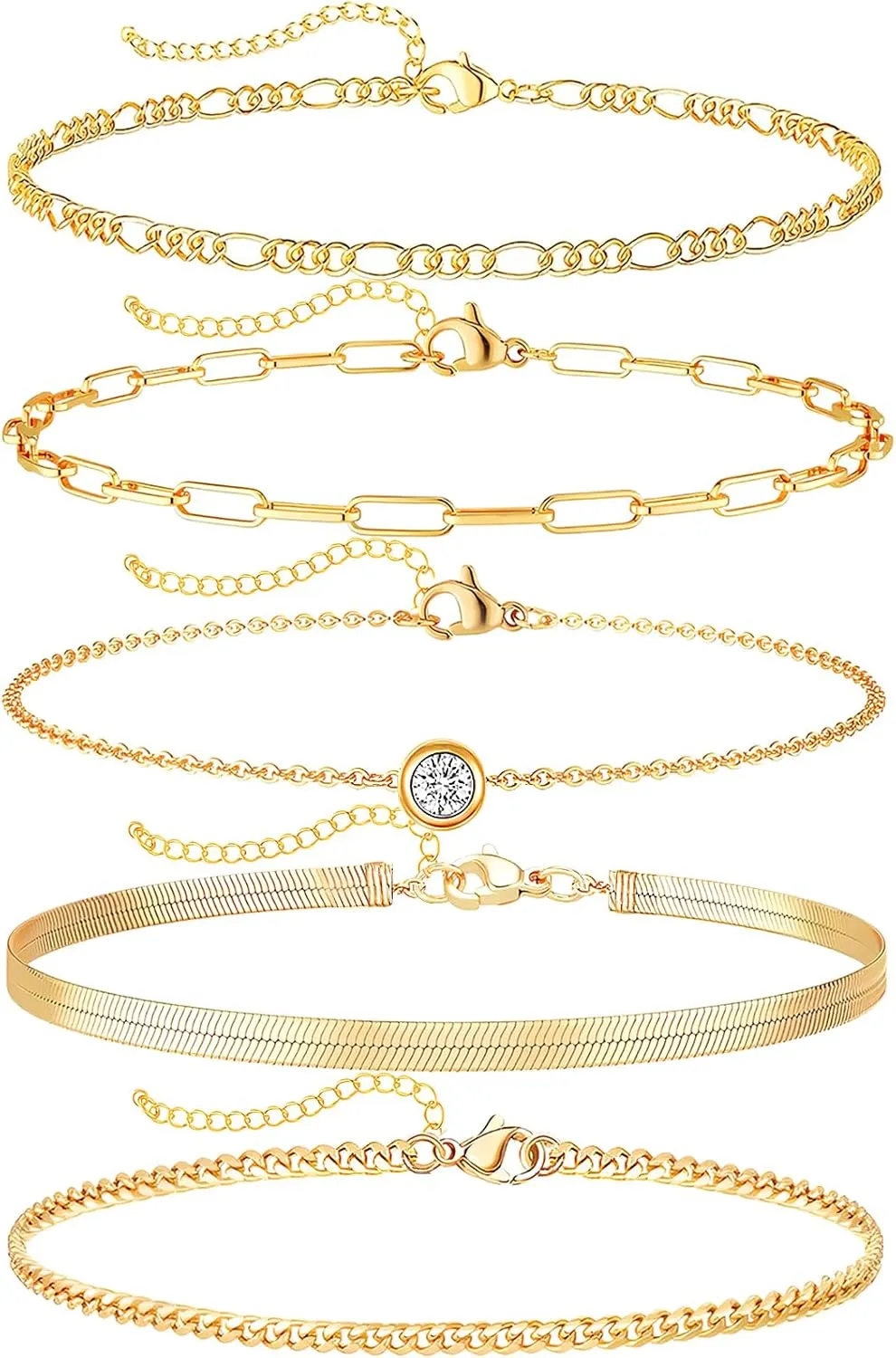 Gold Ankle Bracelets for Women Anklets 14K Plated Waterproof Boho Bead Adjustable Anklet Hawaiian Summer Foot Jewelry Women Beach Fashion Gifts