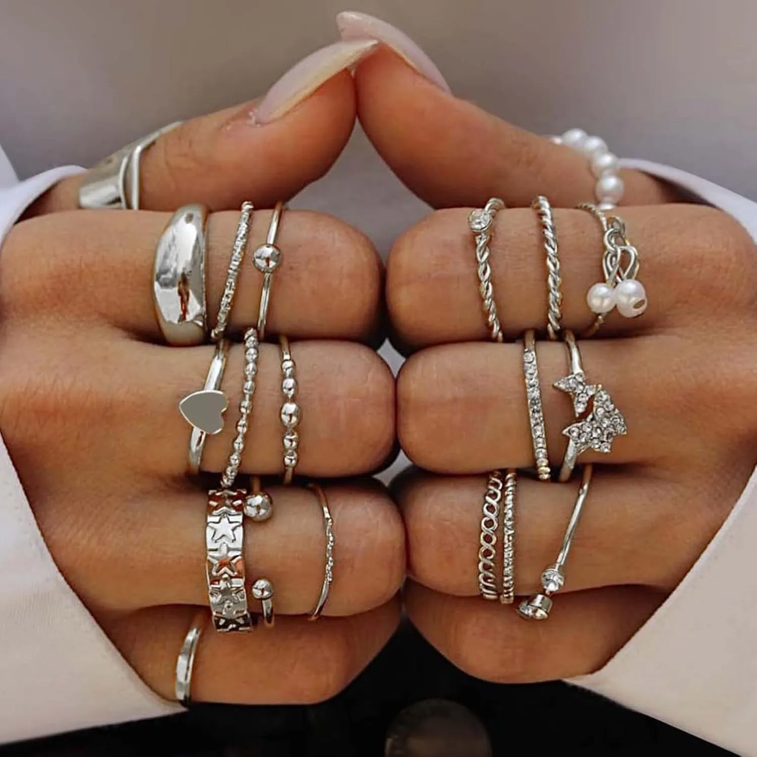 Gold Rings for Women Stackable Rings Gifts Trendy Stuff Simple Star butterfly Knuckle Rings Set Boho Rings Cute Stuff Birthday Gifts for Women