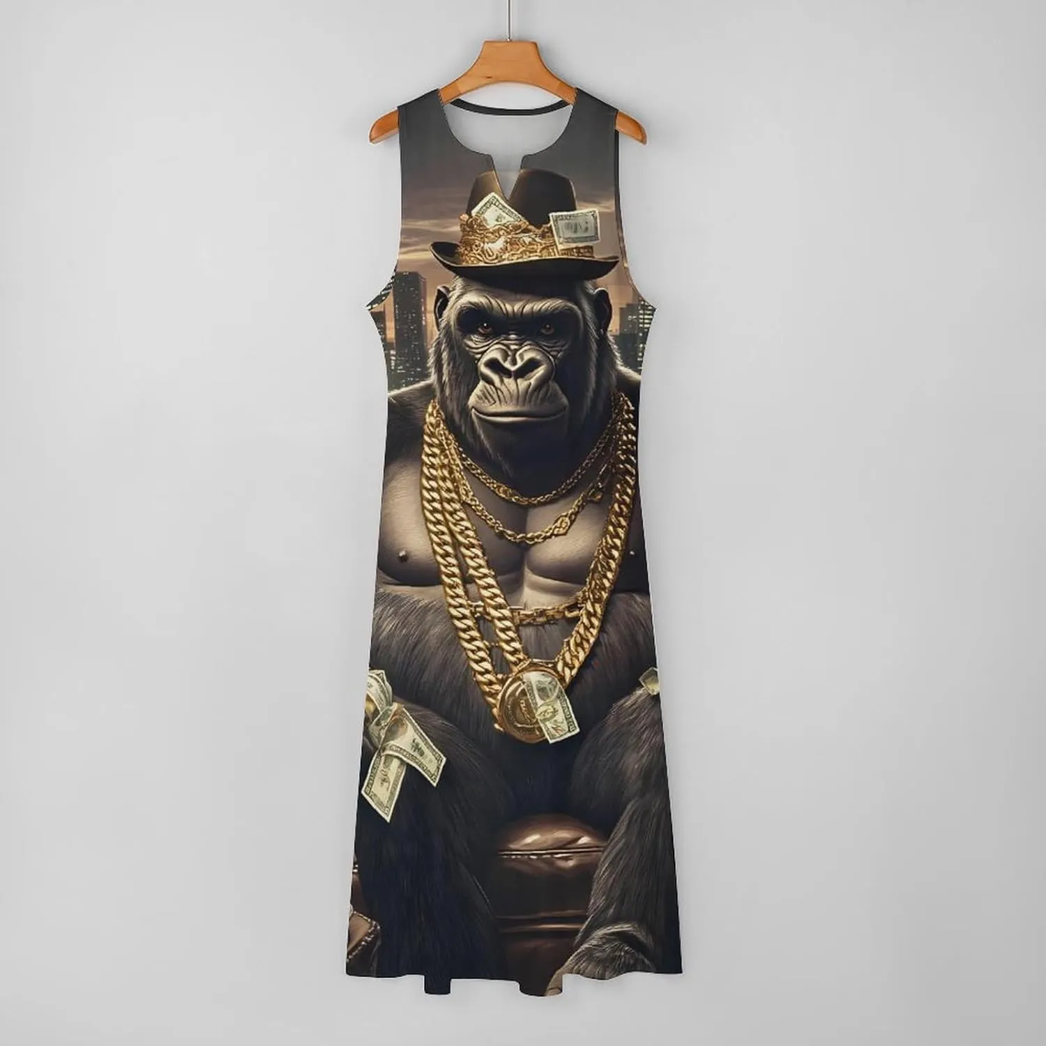 Gorilla Women's Casual Dresses Formal Sleeveless Maxi Dress Summer Beach Long Sundress with Pockets