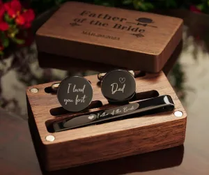 Groomsmen Gifts - Tie Clip Personalized - Groomsmen Cufflinks - Best Man Gift - Wedding Cuff Links Tie Clip Set - Groomsmen Proposal - Usher Gifts