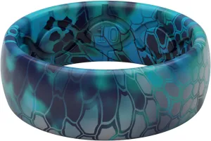 Groove Life Kryptek Camo Silicone Ring Breathable Rubber Wedding Rings for Men, Lifetime Coverage, Unique Design, Comfort Fit Ring