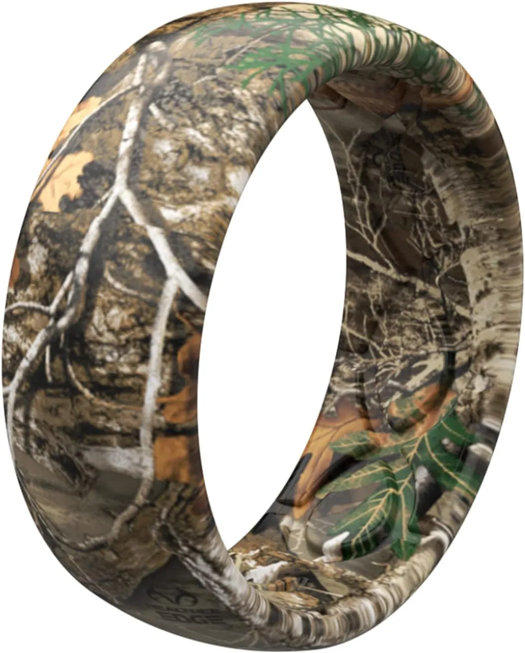 Groove Life RealTree Camo Silicone Ring - Breathable Rubber Wedding Rings for Men, Lifetime Coverage, Unique Design, Comfort Fit Ring