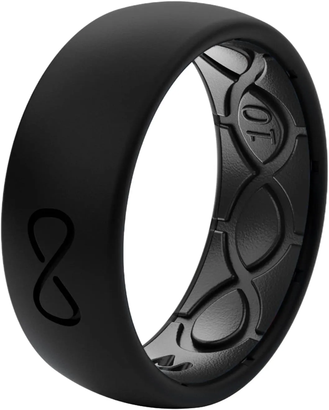 Groove Life Solid Silicone Ring - Breathable Rubber Wedding Rings for Men, Lifetime Coverage, Unique Design, Comfort Fit Ring