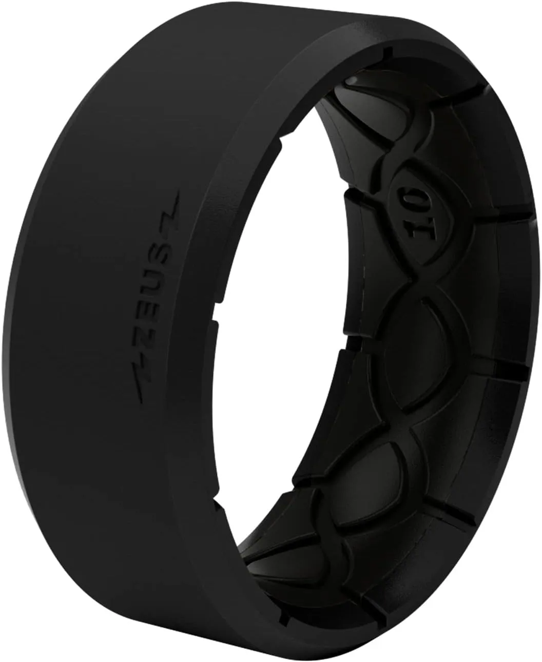 Groove Life Zeus Silicone Ring - Breathable Rubber Wedding Rings for Men, Lifetime Coverage, Unique Design, Comfort Fit Ring
