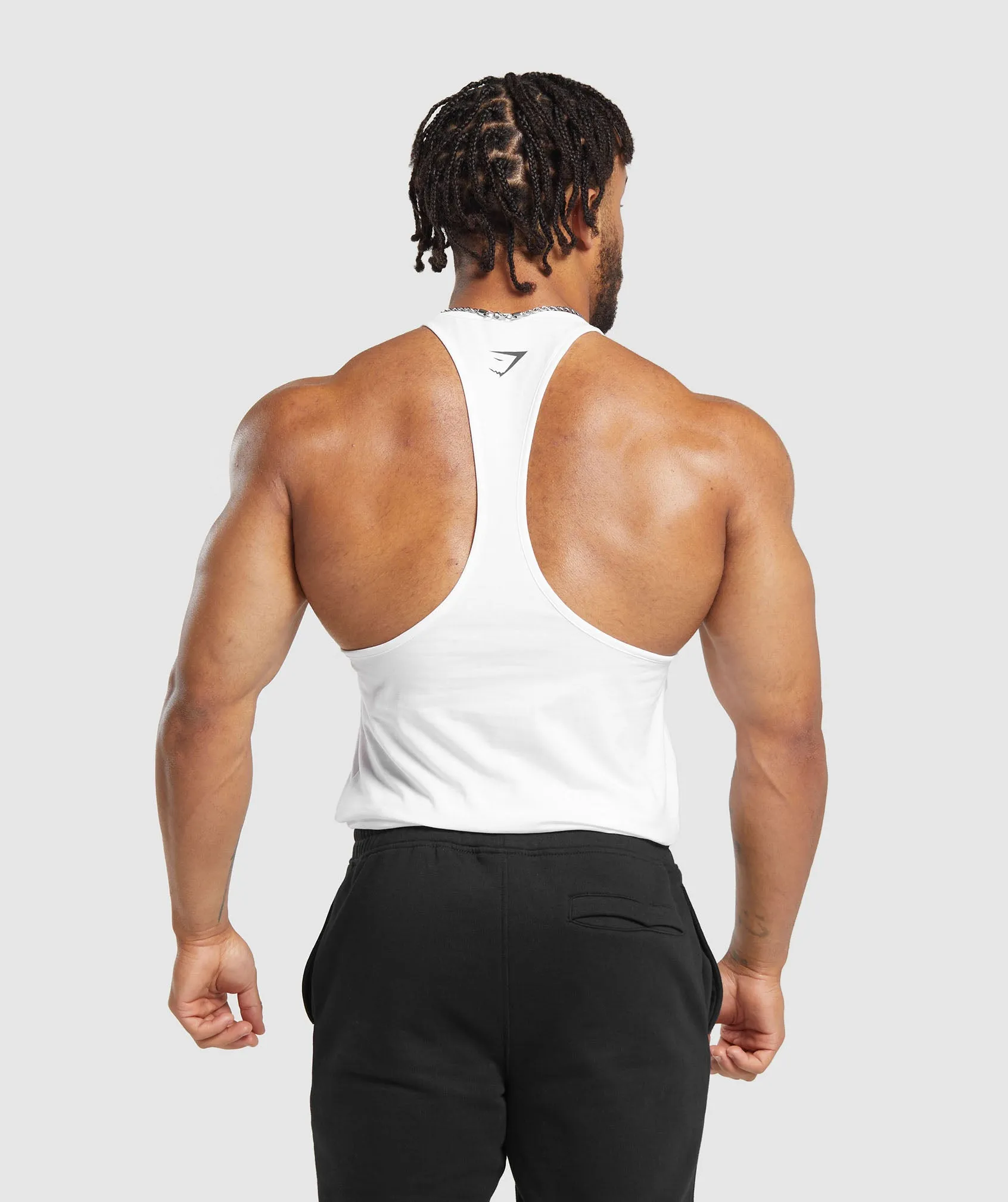 Gymshark Lifting Apparel Stringer - White