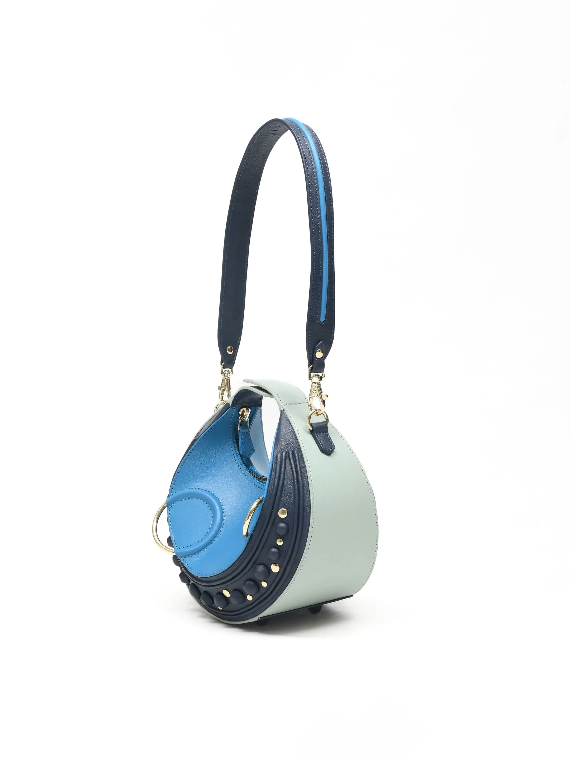 Halo Bag- Blue, Navy & Mint