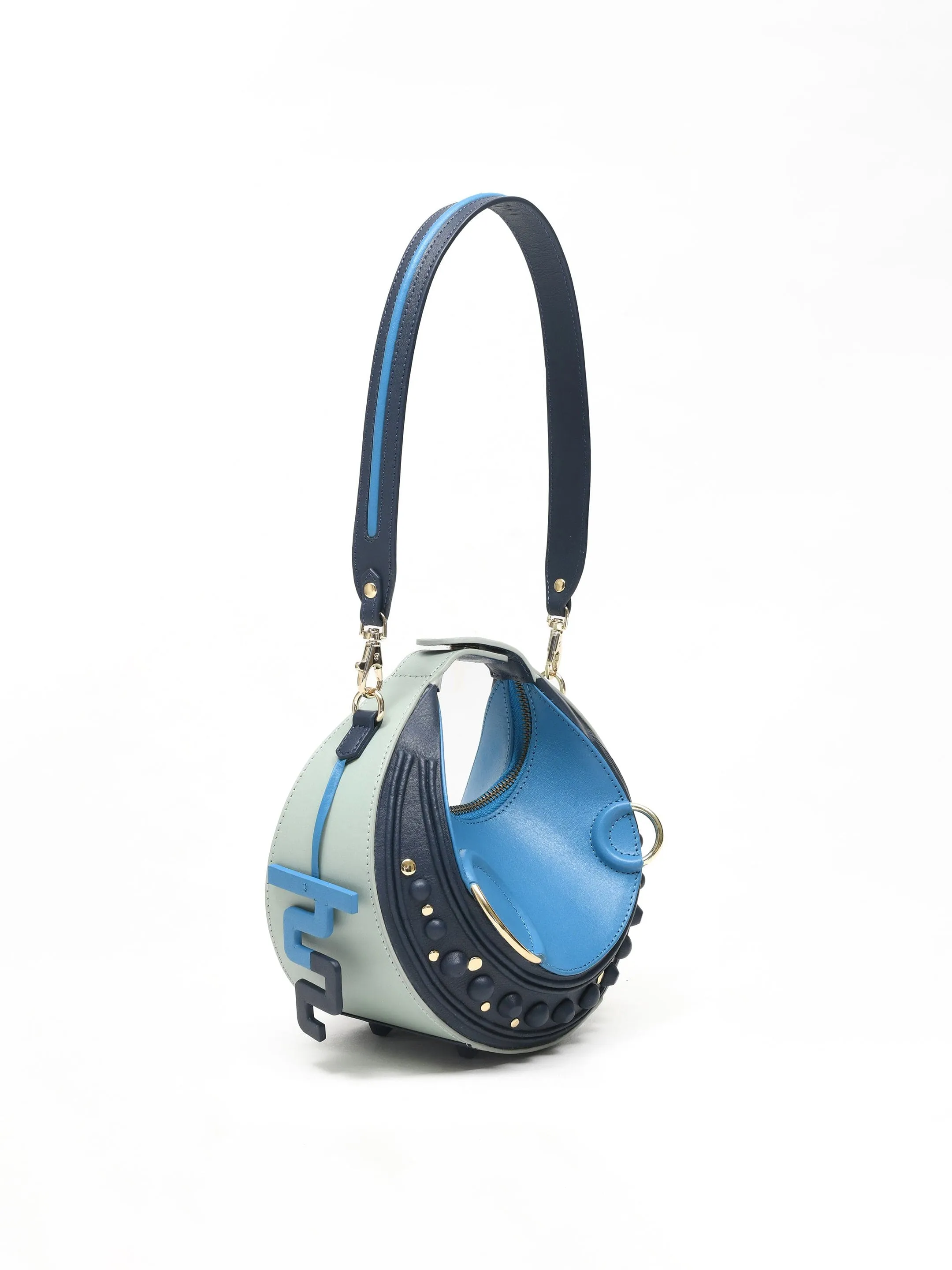 Halo Bag- Blue, Navy & Mint