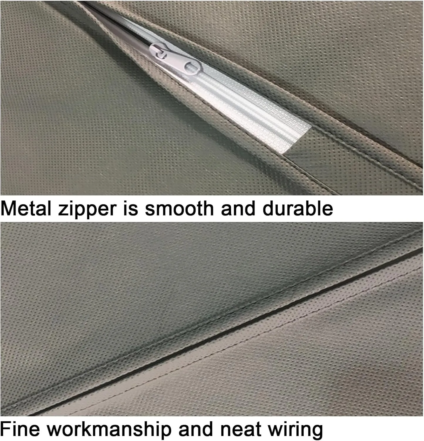 Hanging Garment Bag, Clothing Covers for Hanging Clothes, Equipped with Metal Zipper and Transparent Window, Suitable for Storing Clothes(Gray,60x105cm x41in)