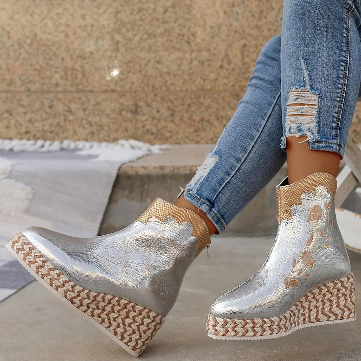 High Heel Ankle Boots for Women Black Boots Women Womens Lace Up Boots Women's Winter Boot Womens Leather Ankle Boots Low Heel Ankle Booties Wedge Heel