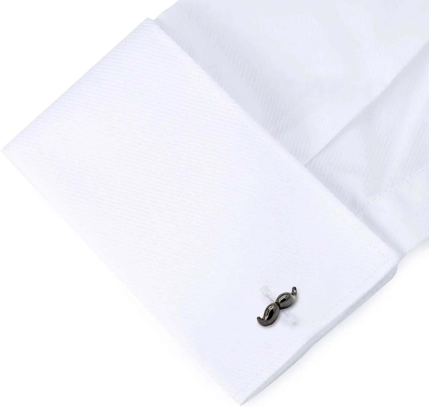 HONEY BEAR Moustache Beard Cufflinks Steel for Mens Shirt Wedding Business Gift