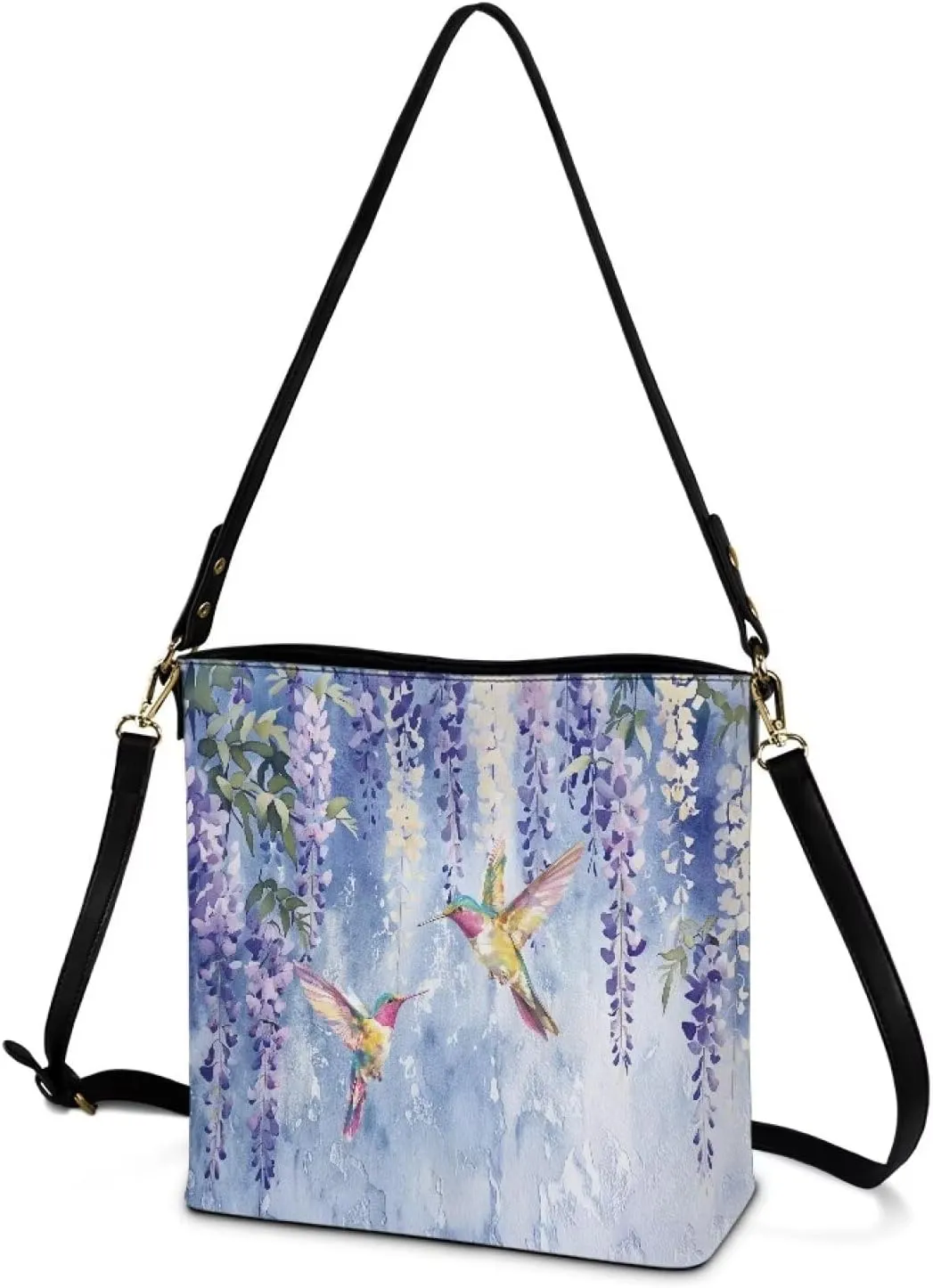 HUGS IDEA Handbags for Women Large Capacity Hobo Bags Leather Bucket Top-handle Purse