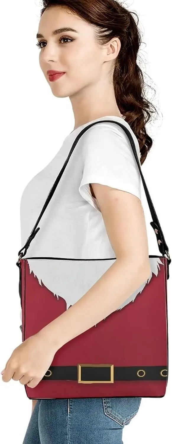 HUGS IDEA Handbags for Women Large Capacity Hobo Bags Leather Bucket Top-handle Purse