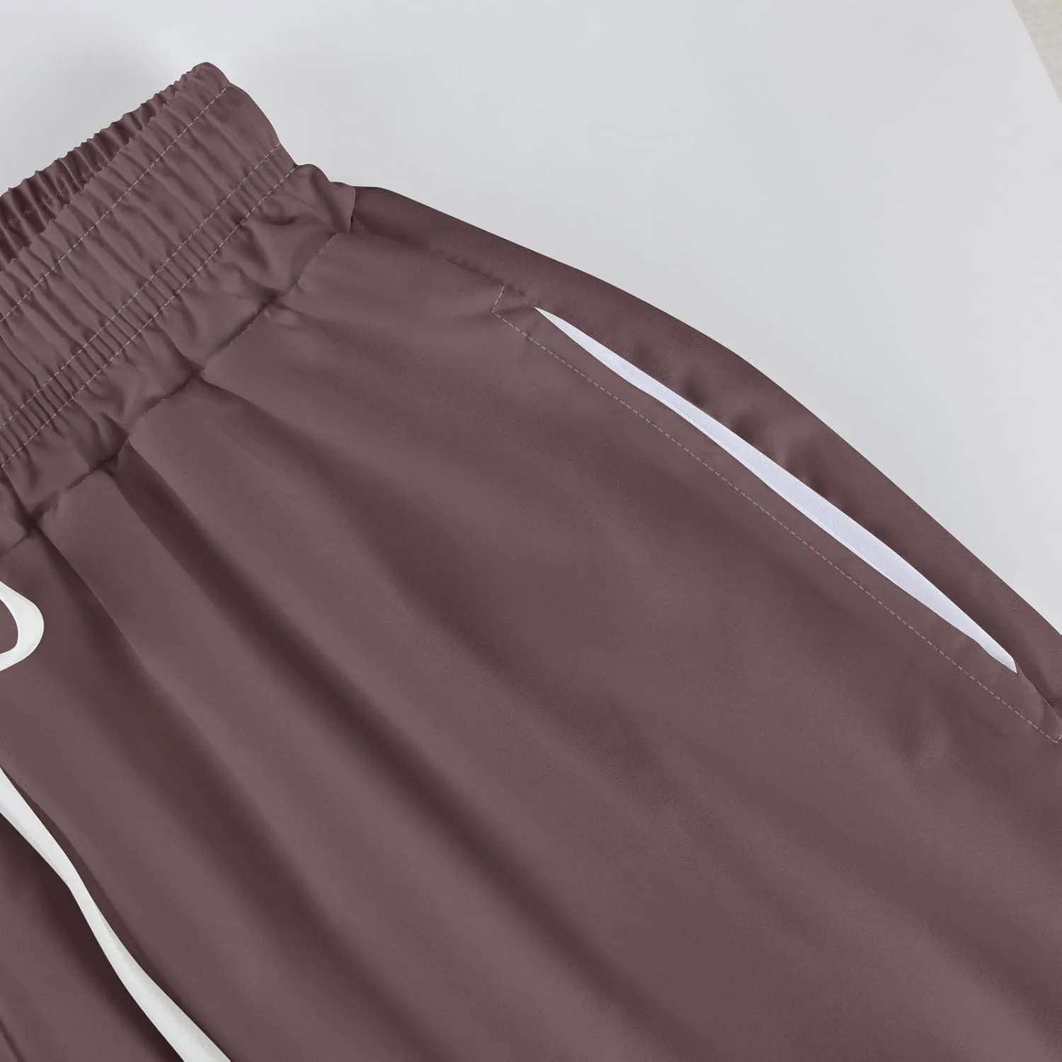 HXHYQKP Wide Leg Pants for Women Summer Beach Palazzo Pants High Elastic Waist Drawstring Trouser with Pockets