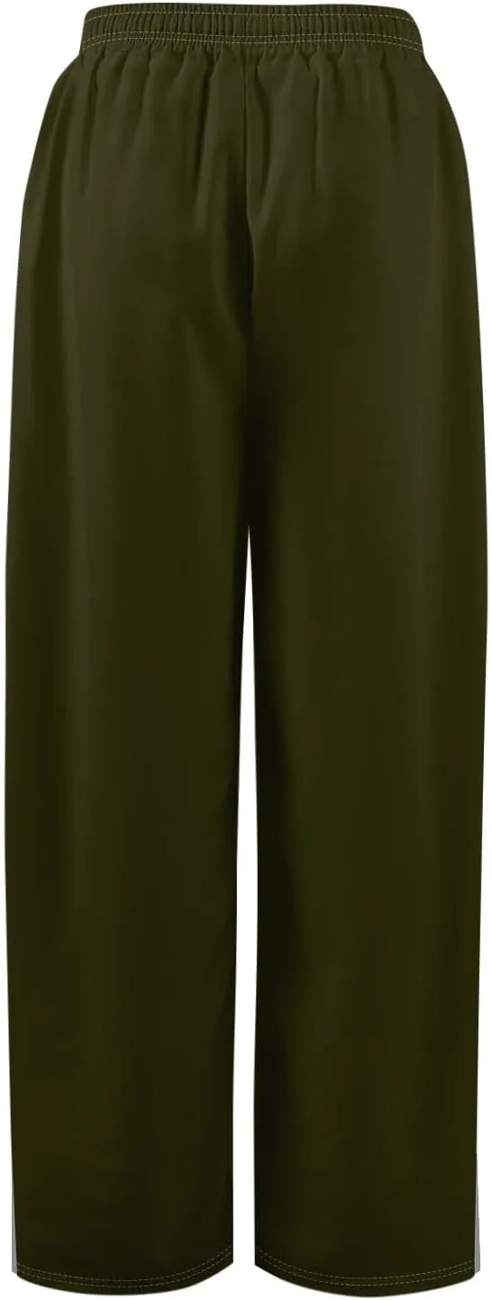 HXHYQKP Wide Leg Pants for Women Summer Beach Palazzo Pants High Elastic Waist Drawstring Trouser with Pockets