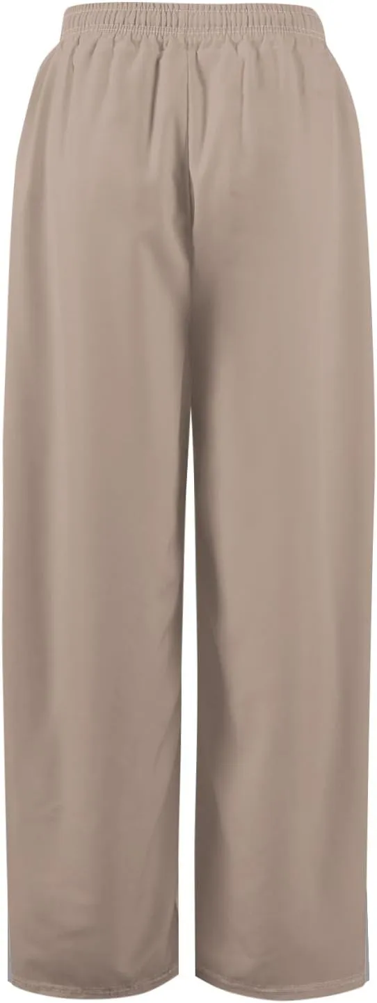 HXHYQKP Wide Leg Pants for Women Summer Beach Palazzo Pants High Elastic Waist Drawstring Trouser with Pockets