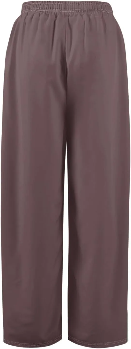 HXHYQKP Wide Leg Pants for Women Summer Beach Palazzo Pants High Elastic Waist Drawstring Trouser with Pockets