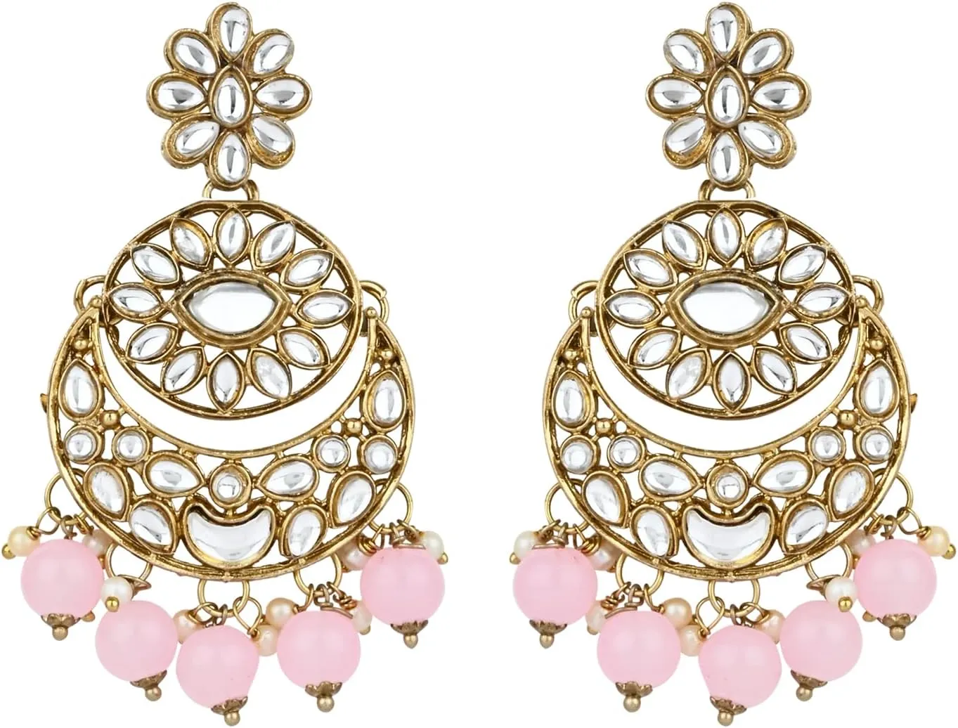 I Jewels Gold Plated Unique Design Multi layer Statement Handmade Choker Necklace Jewellery & Jhumka Earring Set For Women