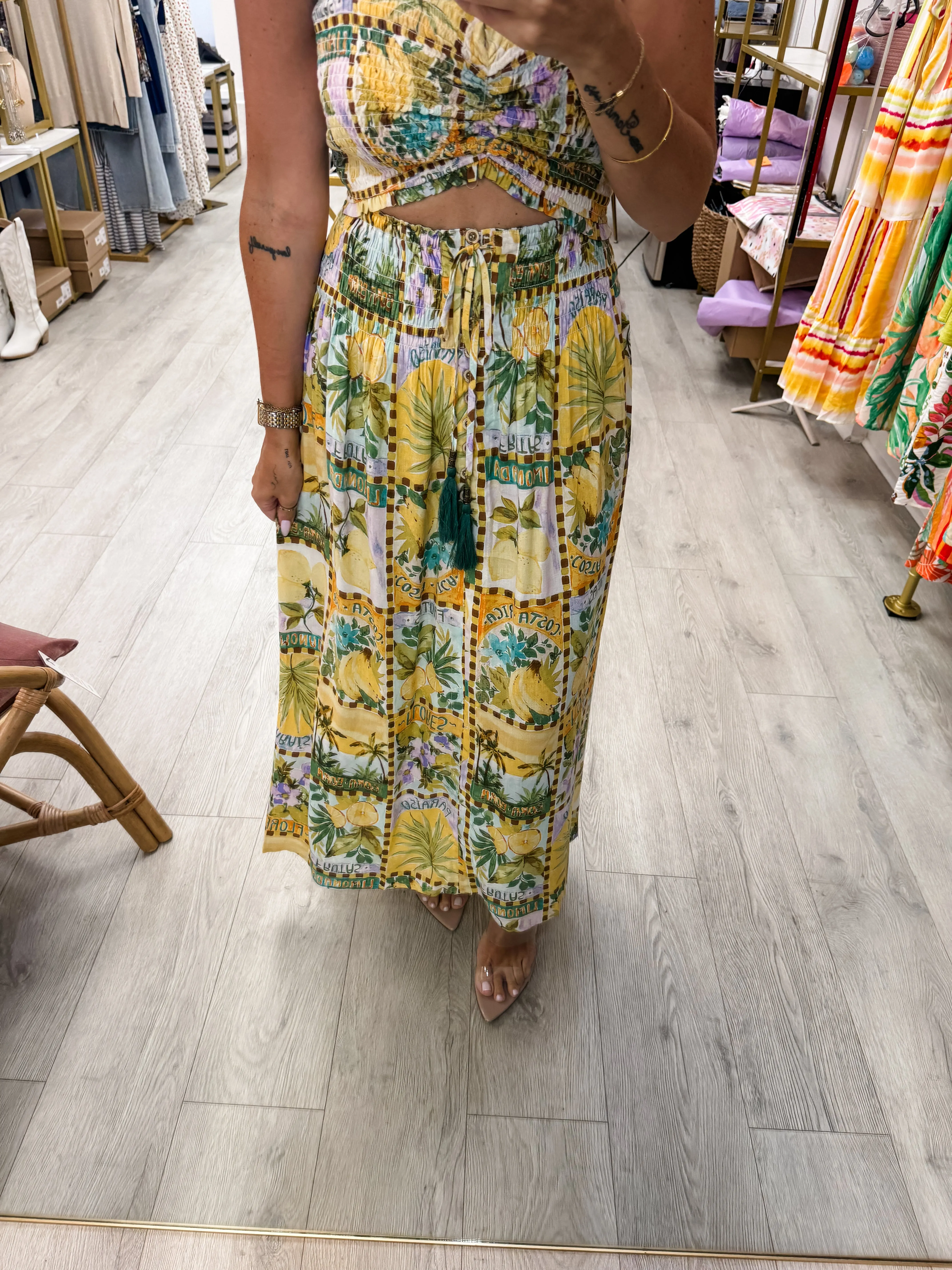 Isla Palma Smocked Skirt