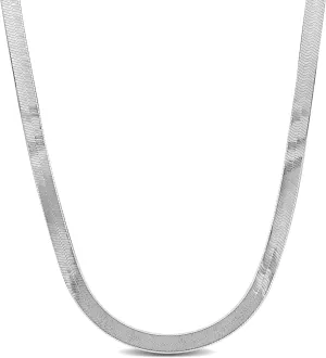 Italian 925 Sterling Silver Herringbone Chain Necklace - for Men & Women - Available in Silver, Yellow Gold Plated Sterling Silver - in Various Widths - Versatile Lengths: 16in, 18in, 20in, 22in, 24in
