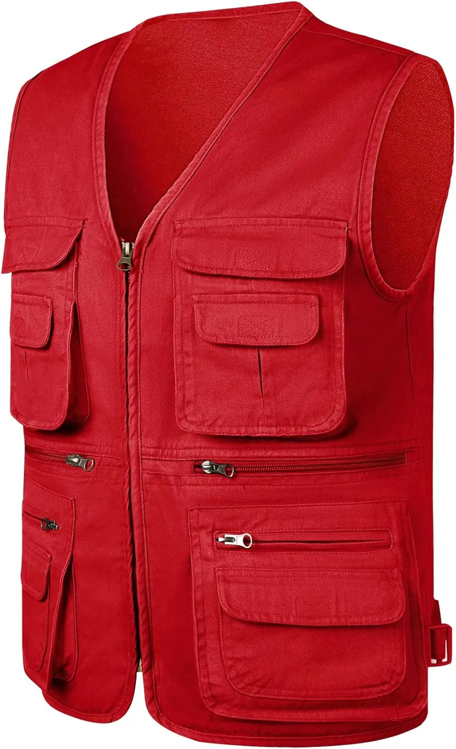 Jade Hare Men's Lightweight Fishing Safari Vest Travel Outdoor Work Sleeveless Jacket Cargo Vests Military Shooting Clothing
