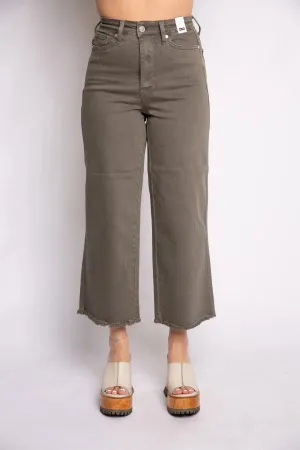 Judy Blue Olive Cropped Wide Leg