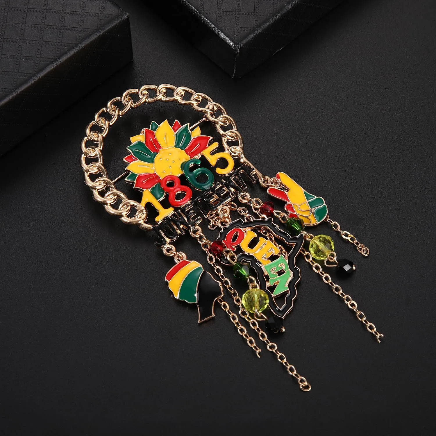 Juneteenth Brooch Pins Black History Month Alloy Pins Juneteenth Freedom Day Badges Celebrate Black Freedom Brooch Pin 1865 Black History Activity Supplies Decoration