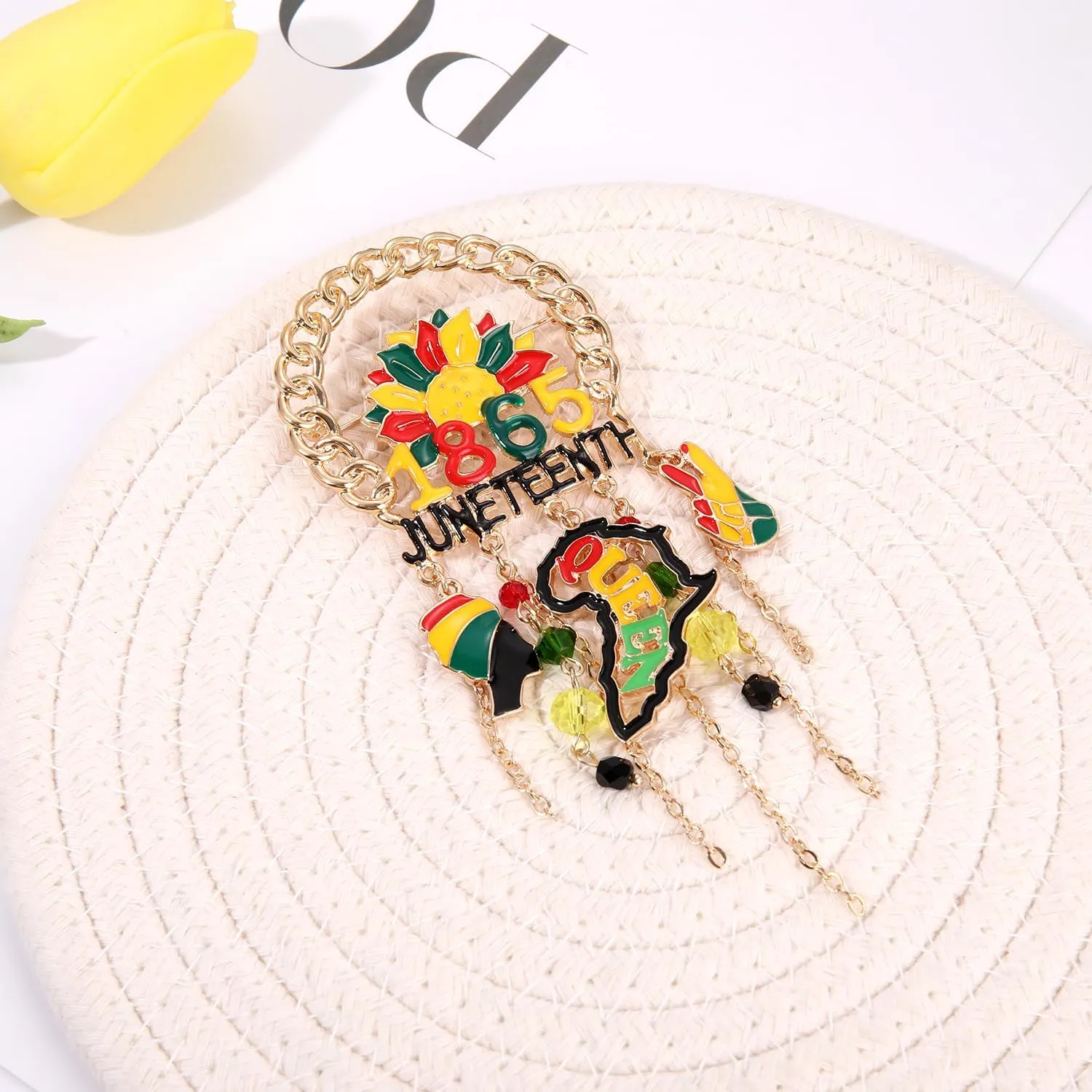 Juneteenth Brooch Pins Black History Month Alloy Pins Juneteenth Freedom Day Badges Celebrate Black Freedom Brooch Pin 1865 Black History Activity Supplies Decoration