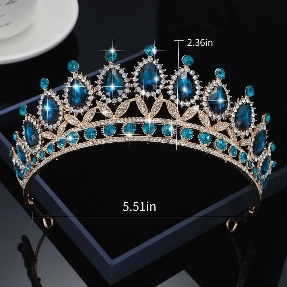 Kamirola Tiaras Princess Crown for Women and Girls Crystal Headbands for Bridal, Princess for Wedding and Party(TR21)