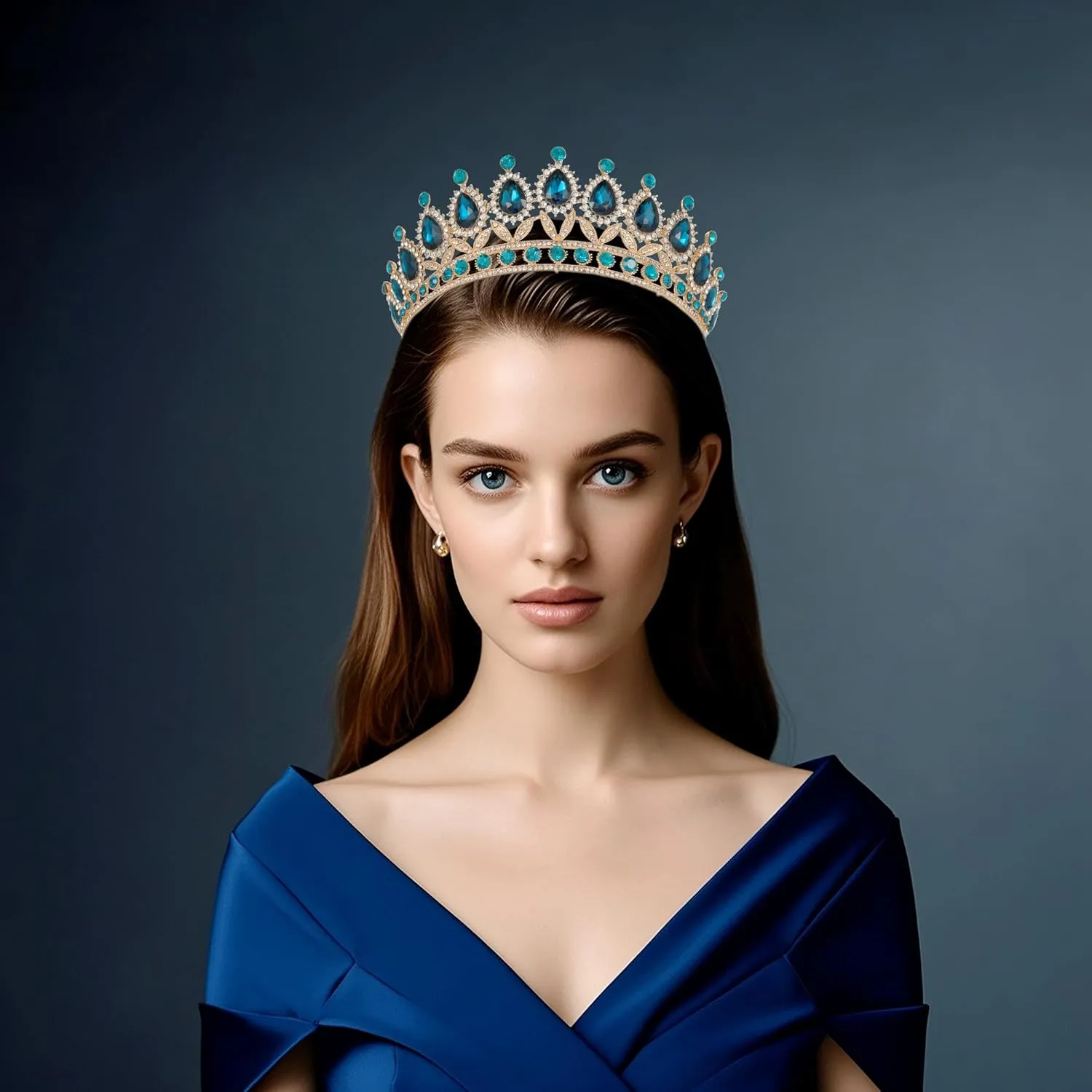 Kamirola Tiaras Princess Crown for Women and Girls Crystal Headbands for Bridal, Princess for Wedding and Party(TR21)
