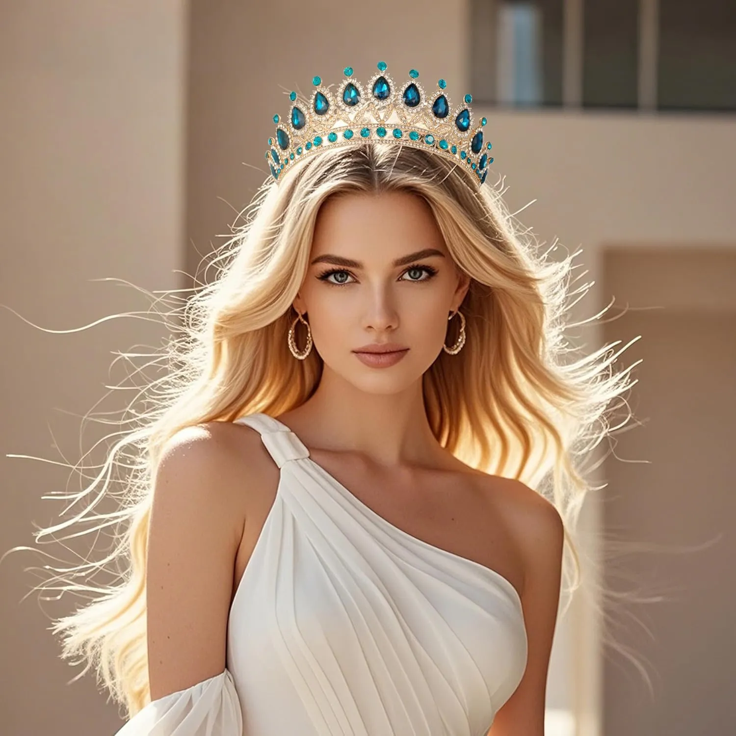 Kamirola Tiaras Princess Crown for Women and Girls Crystal Headbands for Bridal, Princess for Wedding and Party(TR21)
