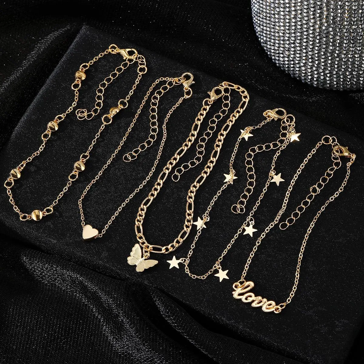 KISS WIFE Anklets for Women, Gold Anklet Bracelets for Women, Dainty Foot Jewelry Women's Ankelts Beach Gifts for Women