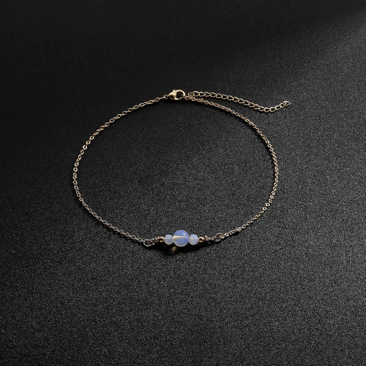 Kyerlyn Dainty Simple Chain Anklet for Women 18k Gold/Silver Plated Summer Beach Beaded Evil Eye Moon Figaro Butterfly Satellite Cuban Pearl Flat Marina Anklet Gift