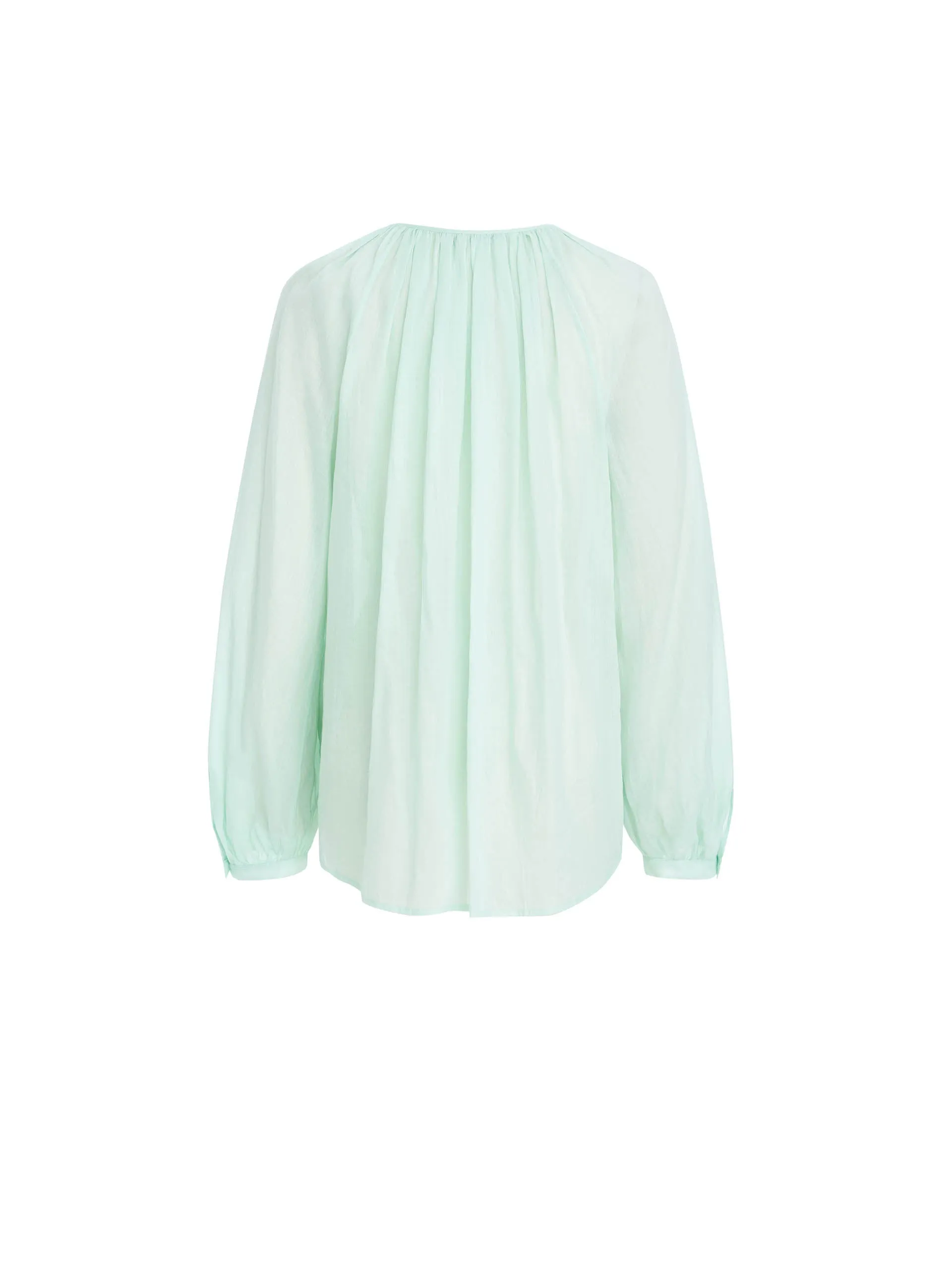Lace-up Cotton Shirt Top