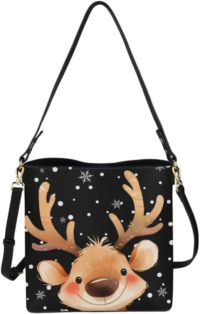 Leather Bucket Bags for Women Trendy Large Tote Bag Hobo Bags Lady Purses and Handbags Travel Cross Body Bag Purses