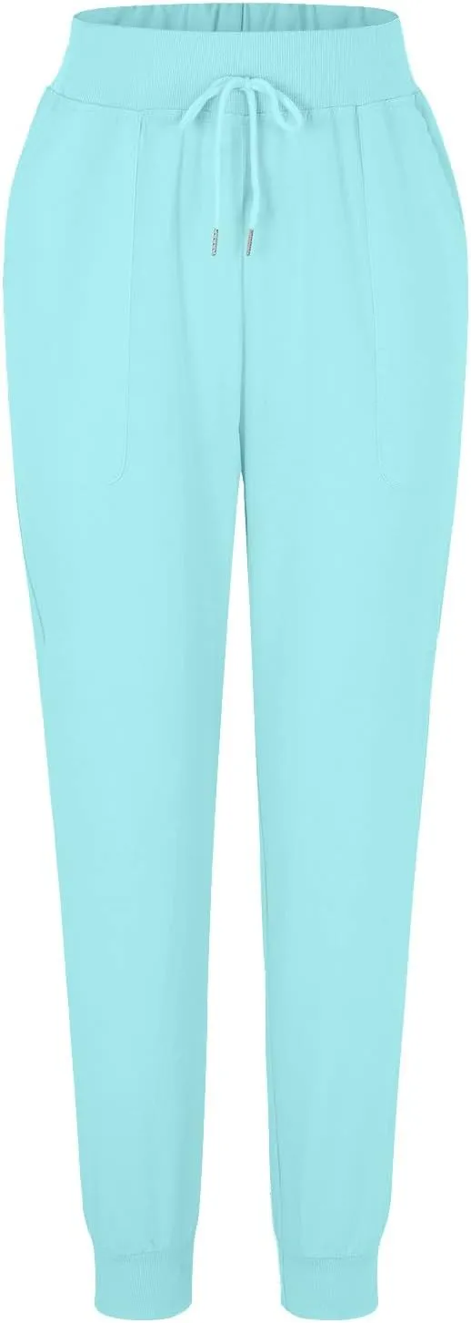 Linen Pants For Women 2025 Petite Summer Drawstring Elastic High Waist Comfy 2025 Lounge Vacation Tapered Trousers